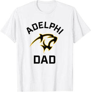 Adelphi University Panthers Arched Dad T-Shirt - T-Shirt | White