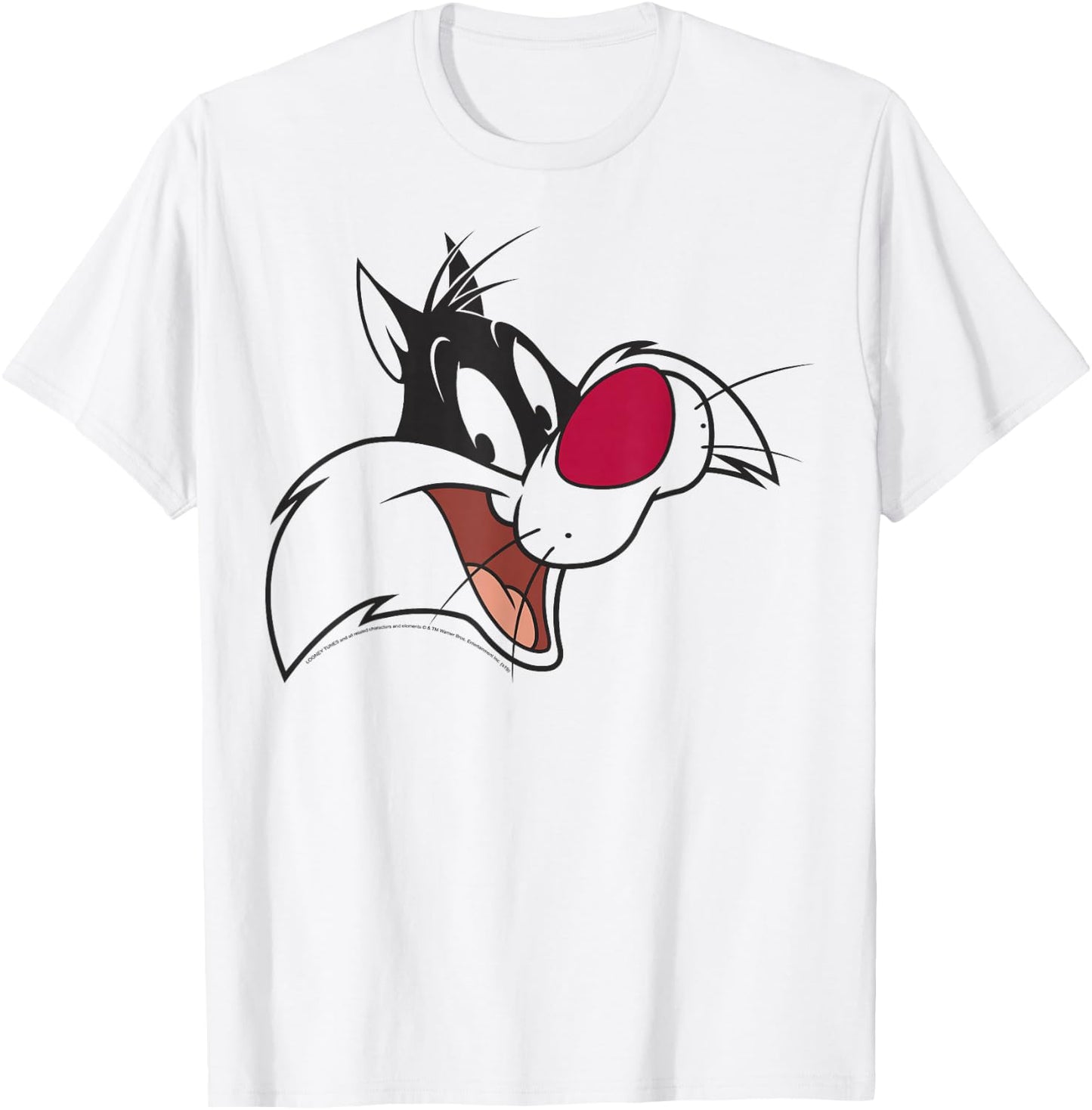 Looney Tunes Sylvester Face Portrait T-Shirt - T-Shirt | White