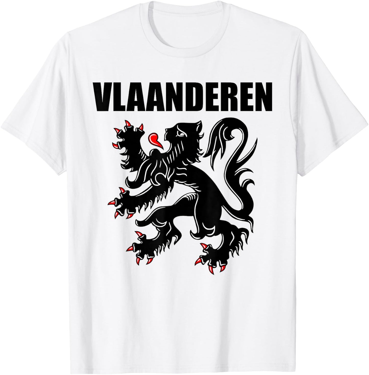 Flanders Belgium Flemish Lion Souvenir Vlaanderen Dutch T-Shirt - T-Shirt | White