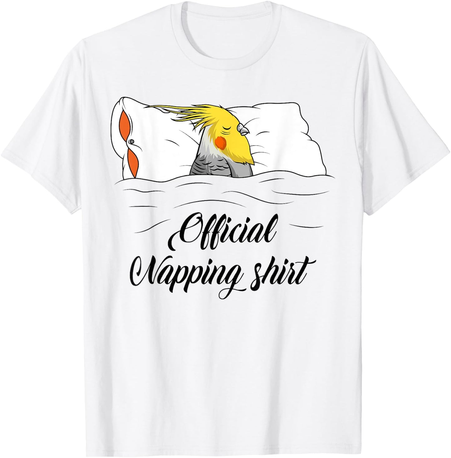 Sleeping Cockatiel Pyjamas Parrot Lover Official Napping T-Shirt - T-Shirt | White