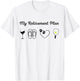 Funny Pickleball Retirement Plan Wine Dog Lover T-Shirt - T-Shirt | White