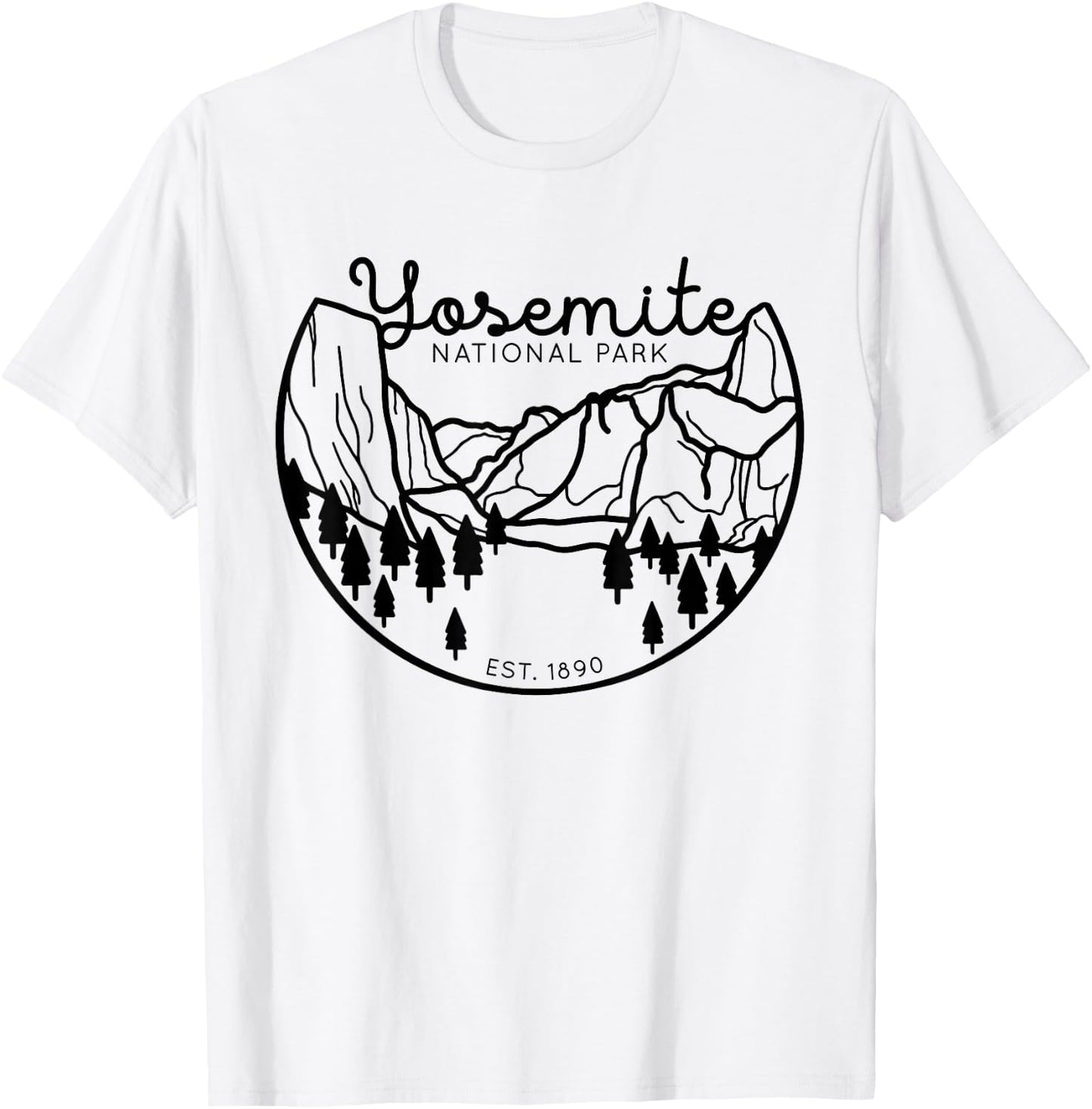 Yosemite National Park 1890 California Sierra Nevada T-Shirt - T-Shirt | White