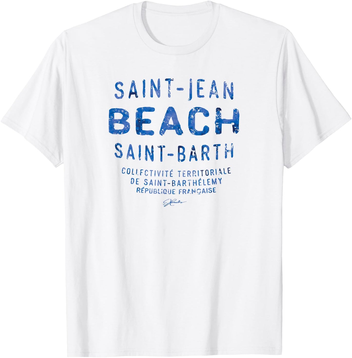 JCombs: Saint Barth, Saint-Jean Beach T-Shirt - T-Shirt | White