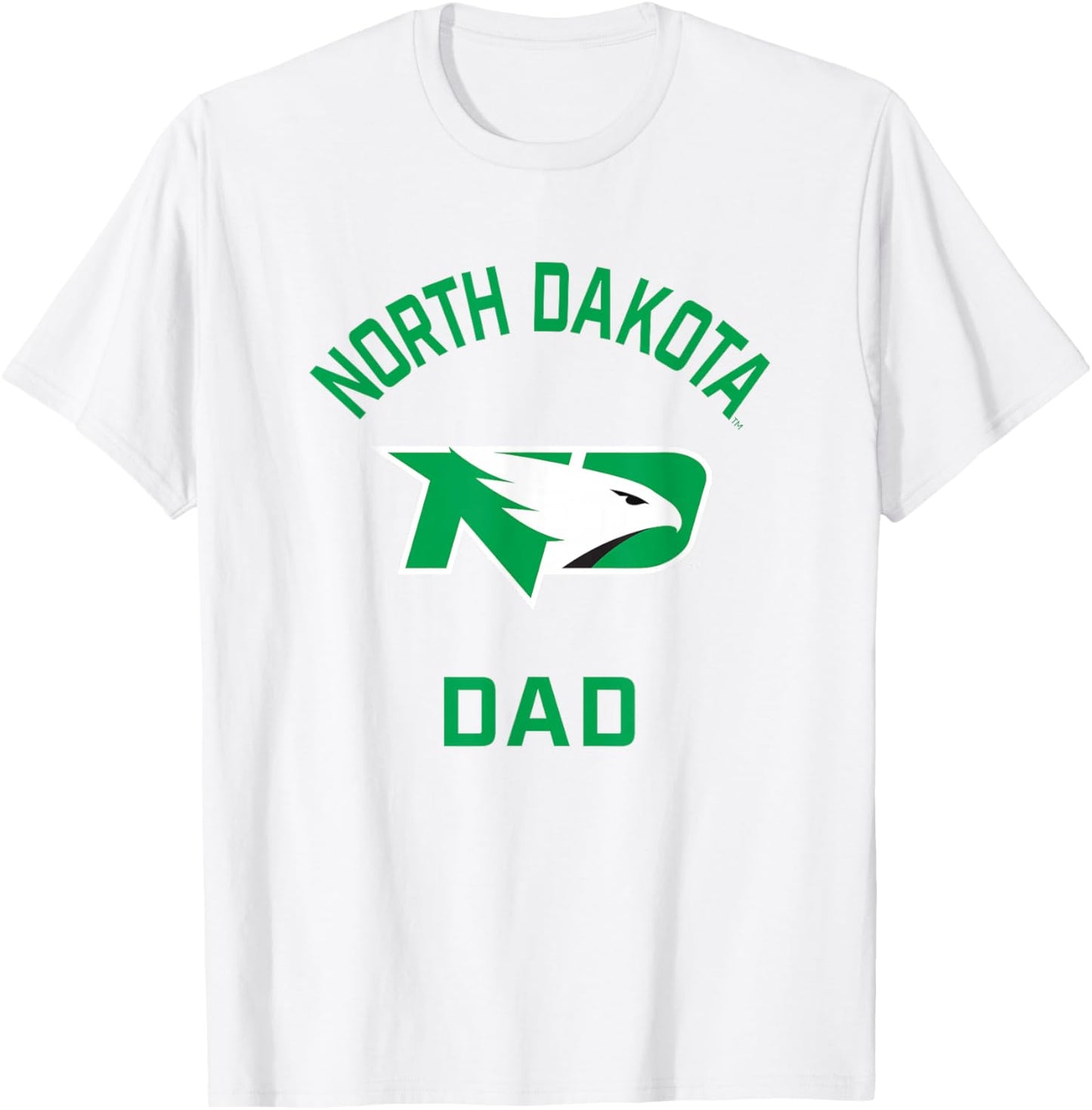 University of North Dakota Fighting Hawks Arched Dad T-Shirt - T-Shirt | White