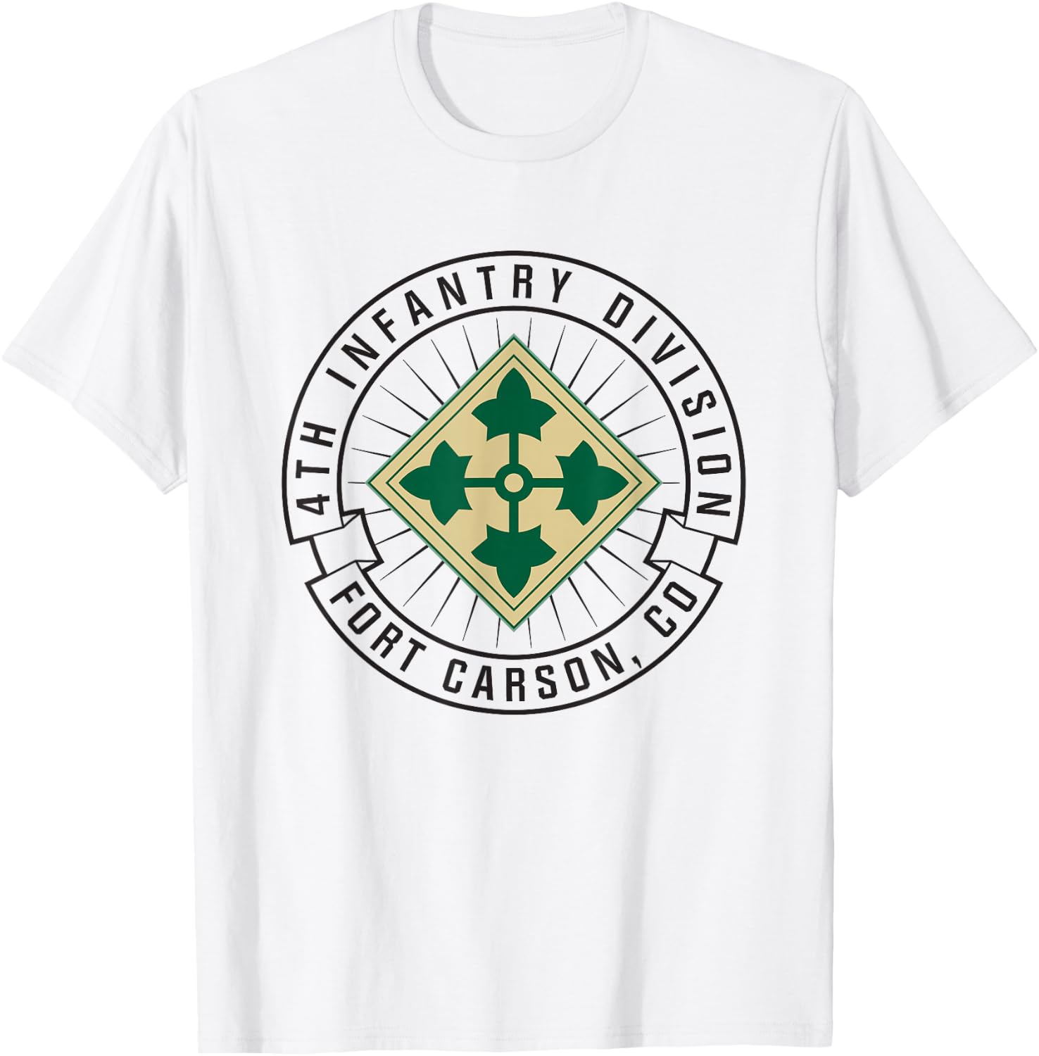 Fort Carson United States Army 4th Infantry Division T-Shirt - T-Shirt | White