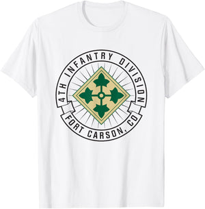 Fort Carson United States Army 4th Infantry Division T-Shirt - T-Shirt | White
