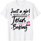 Just A Girl Who Loves Jesus And Baking - Funny Christian T-Shirt - T-Shirt | White
