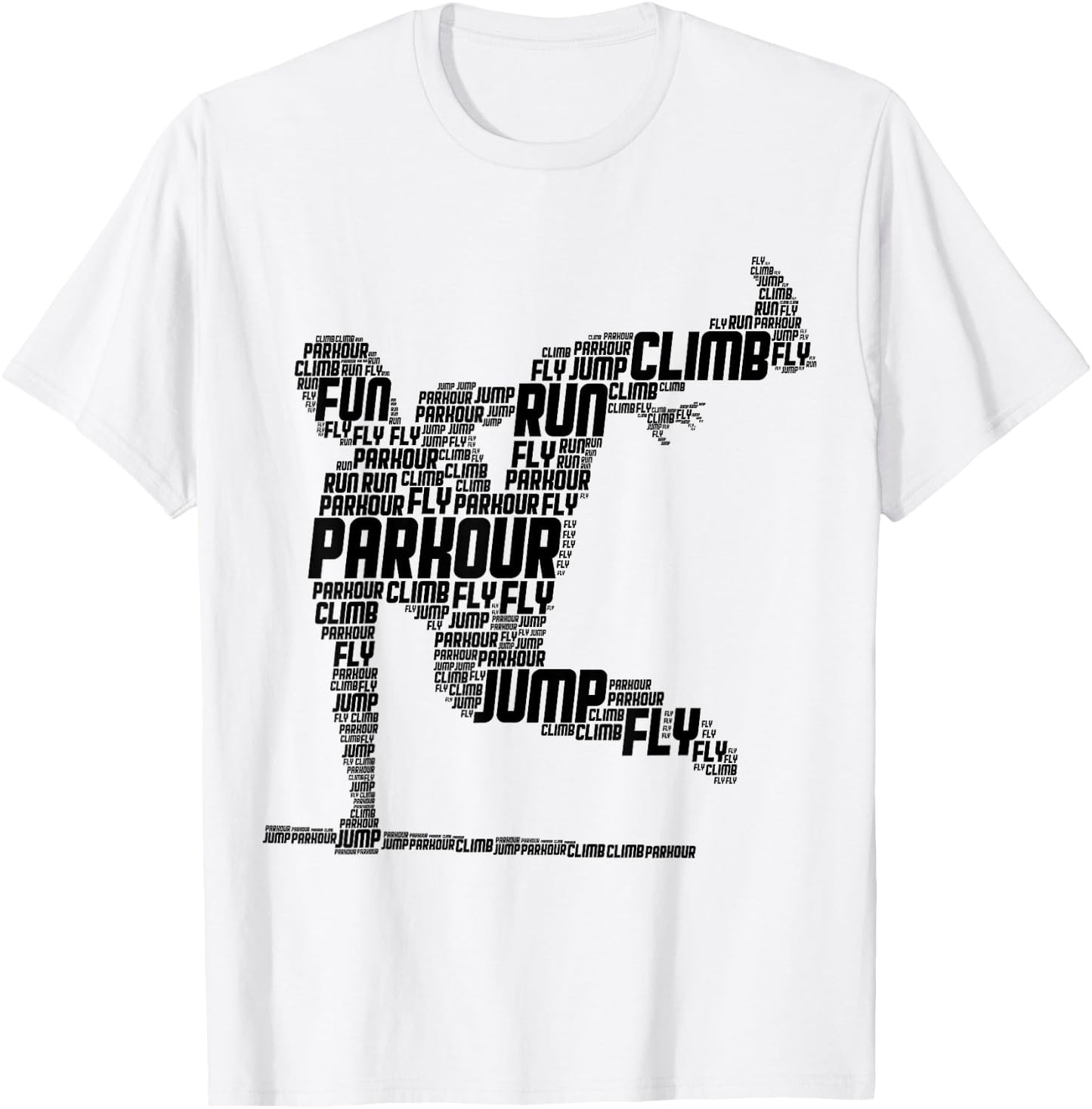 Parkour Freerunner Traceur Freerunning Men Boys Kids T-Shirt - T-Shirt | White