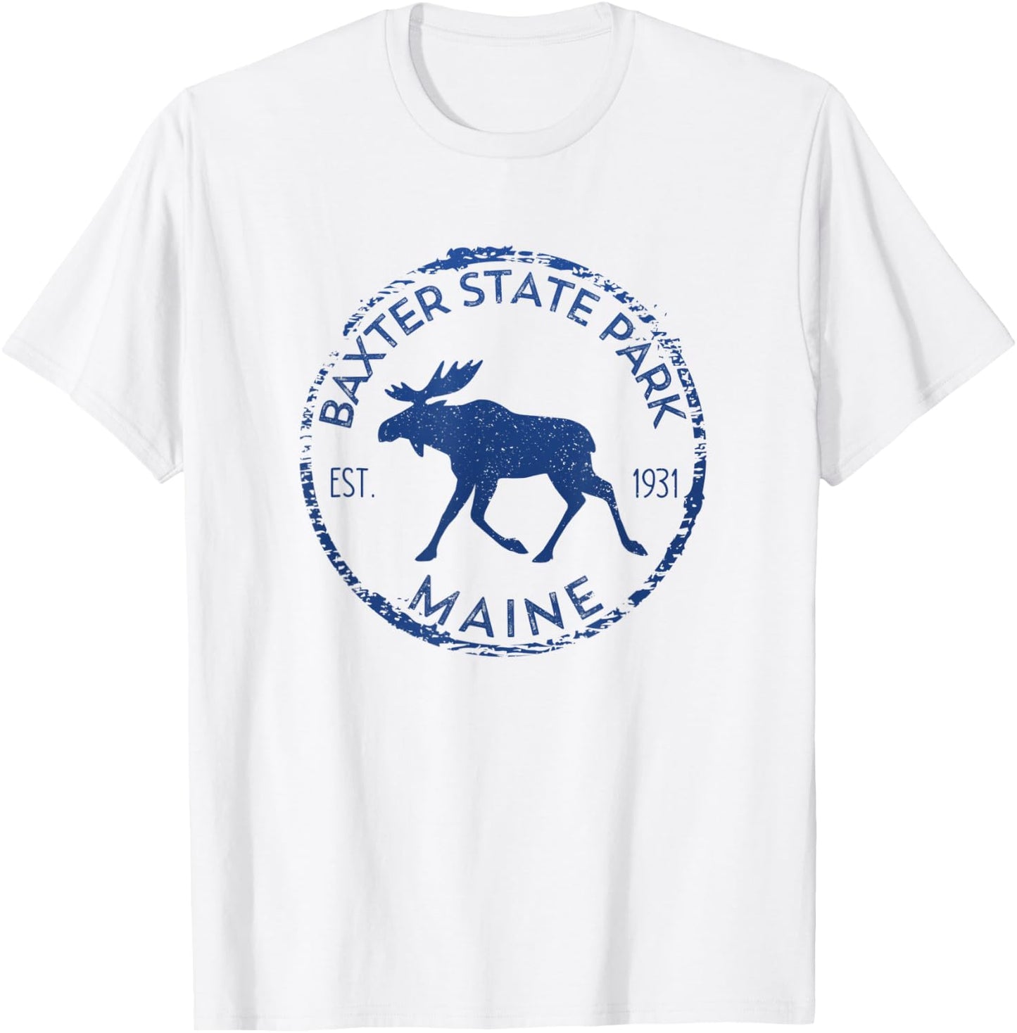 Baxter State Park Maine Moose Outdoors T-Shirt - T-Shirt | White