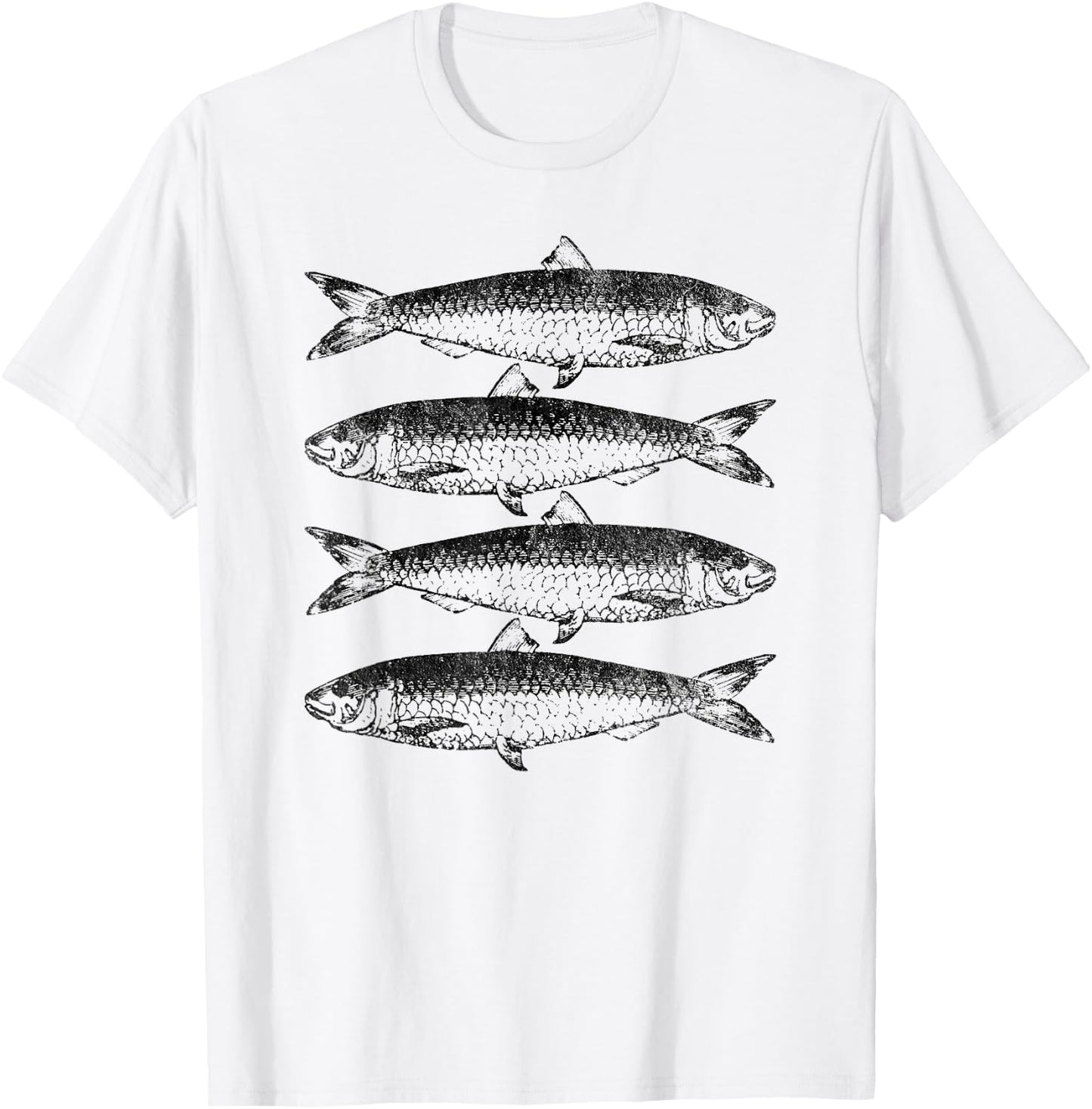 Canned Sardines Lover Gift Vintage Sardine Fish T-Shirt - T-Shirt | White