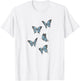 Fifth Sun Blue Butterflies Portraits T-Shirt - T-Shirt | White