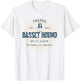 Retro Vintage Basset Hound T-Shirt - T-Shirt | White