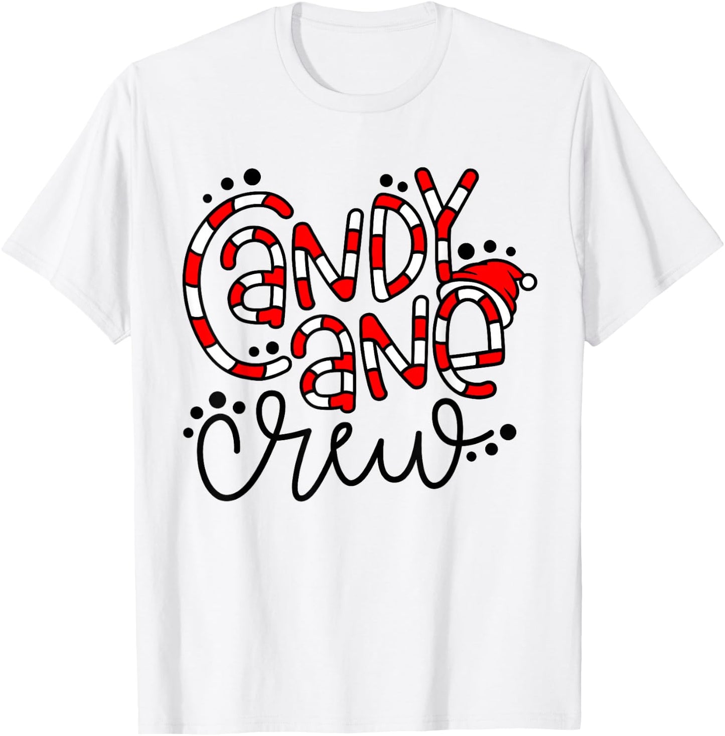 Candy Cane Crew Christmas Xmas Love Candy Boys Girls Kids T-Shirt - T-Shirt | White