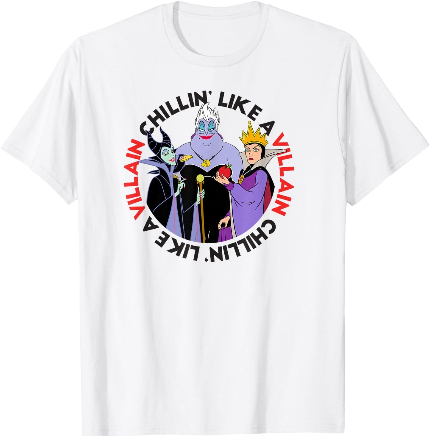 Disney Villains - Ursula, Maleficent, and Queen Grimhilde T-Shirt - T-Shirt | White
