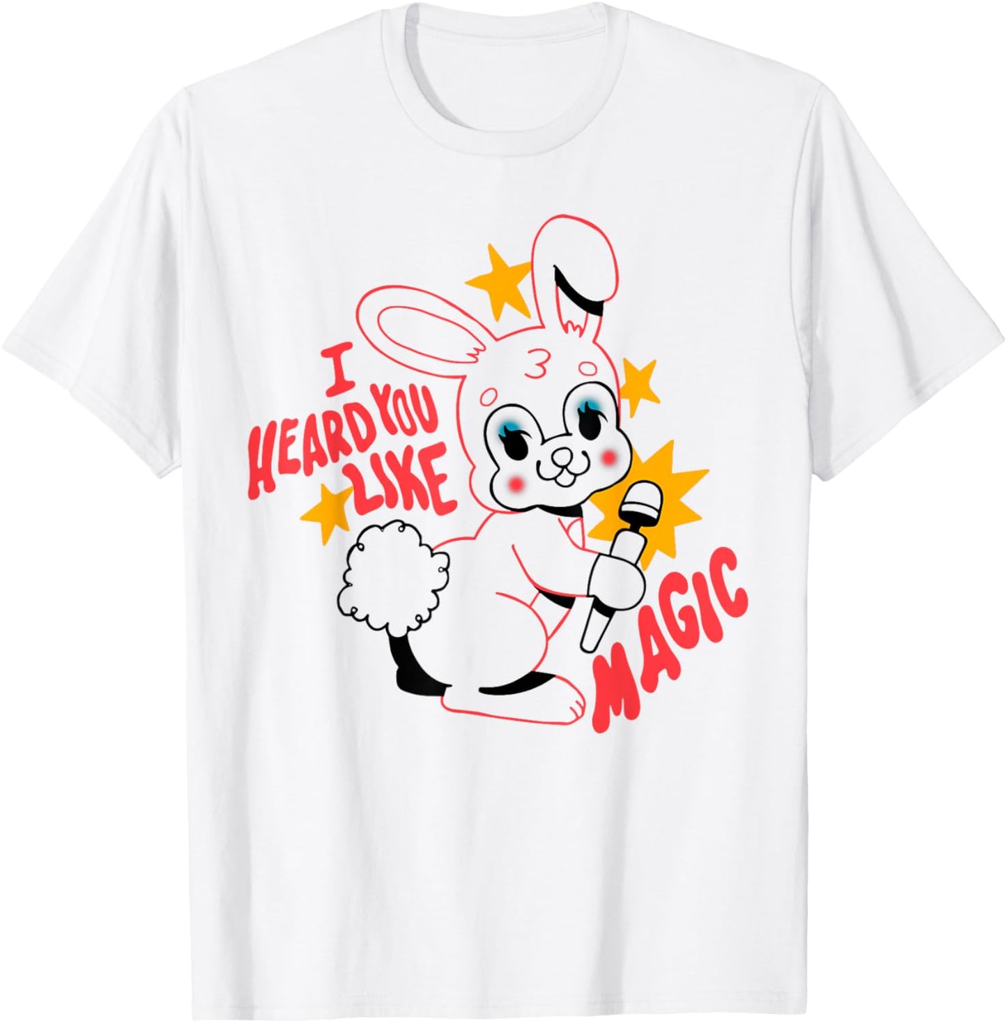 I Heard You Like Magic Funny Rabbit T-Shirt - T-Shirt | White