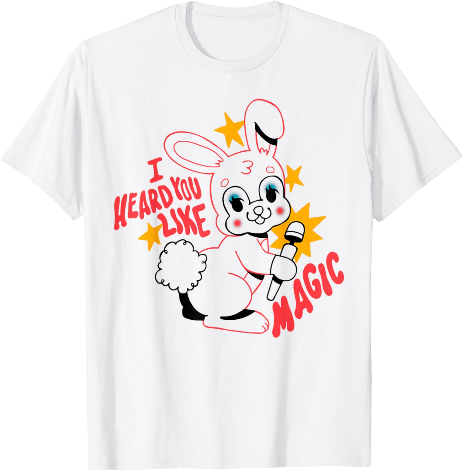 I Heard You Like Magic Funny Rabbit T-Shirt - T-Shirt | White