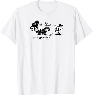 Hooplada Ignatz Mouse , Grey, Small, Classic Fit, , Short Sleeve, Polyester, -Adults T-Shirt - T-Shirt | White