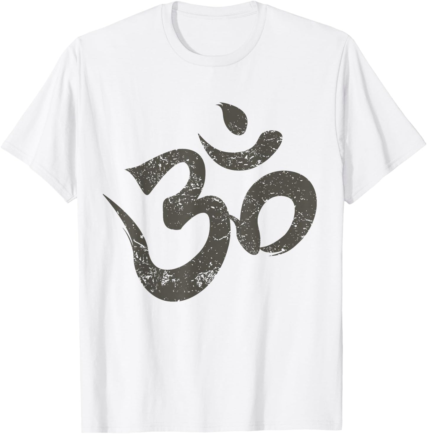 Vintage Om Meditation Spiritual Indian Yoga Symbol Om T-Shirt - T-Shirt | White