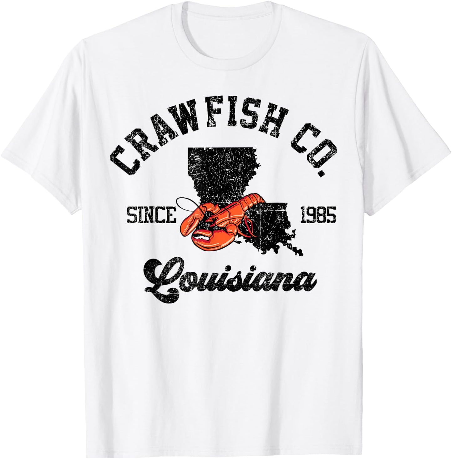 Crawfish Co Cajun Seafood Festival Vintage Cooking Gift T-Shirt - T-Shirt | White
