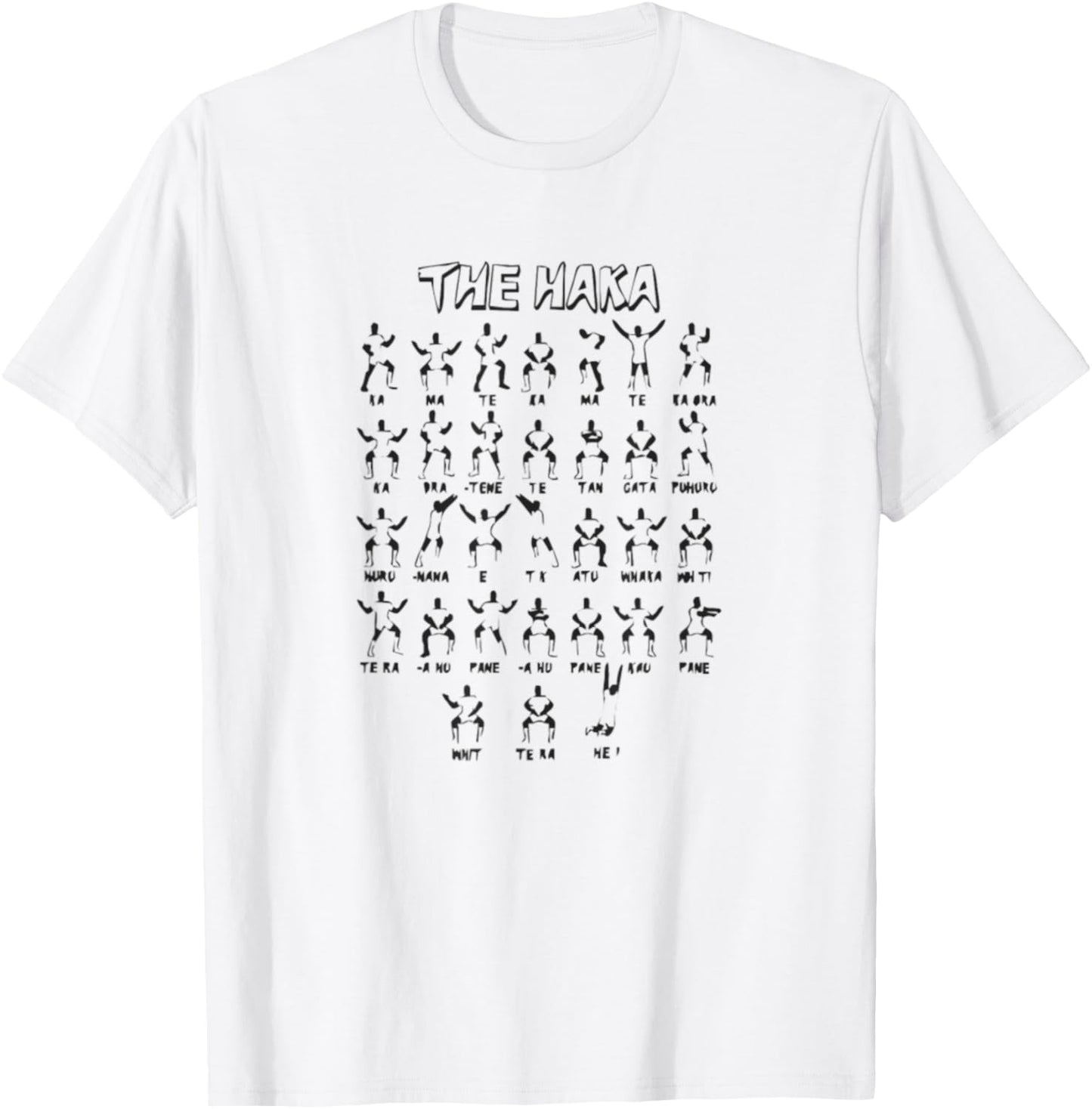 The Haka Poses T-Shirt - T-Shirt | White