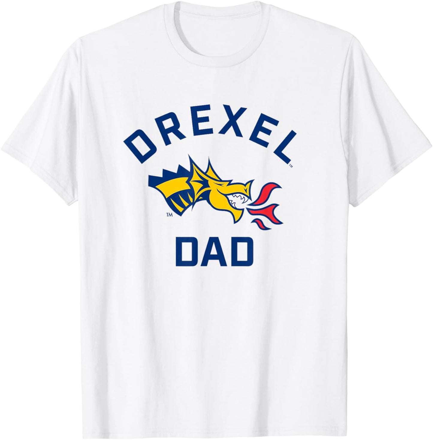 Drexel University Dragons Arched Dad T-Shirt - T-Shirt | White