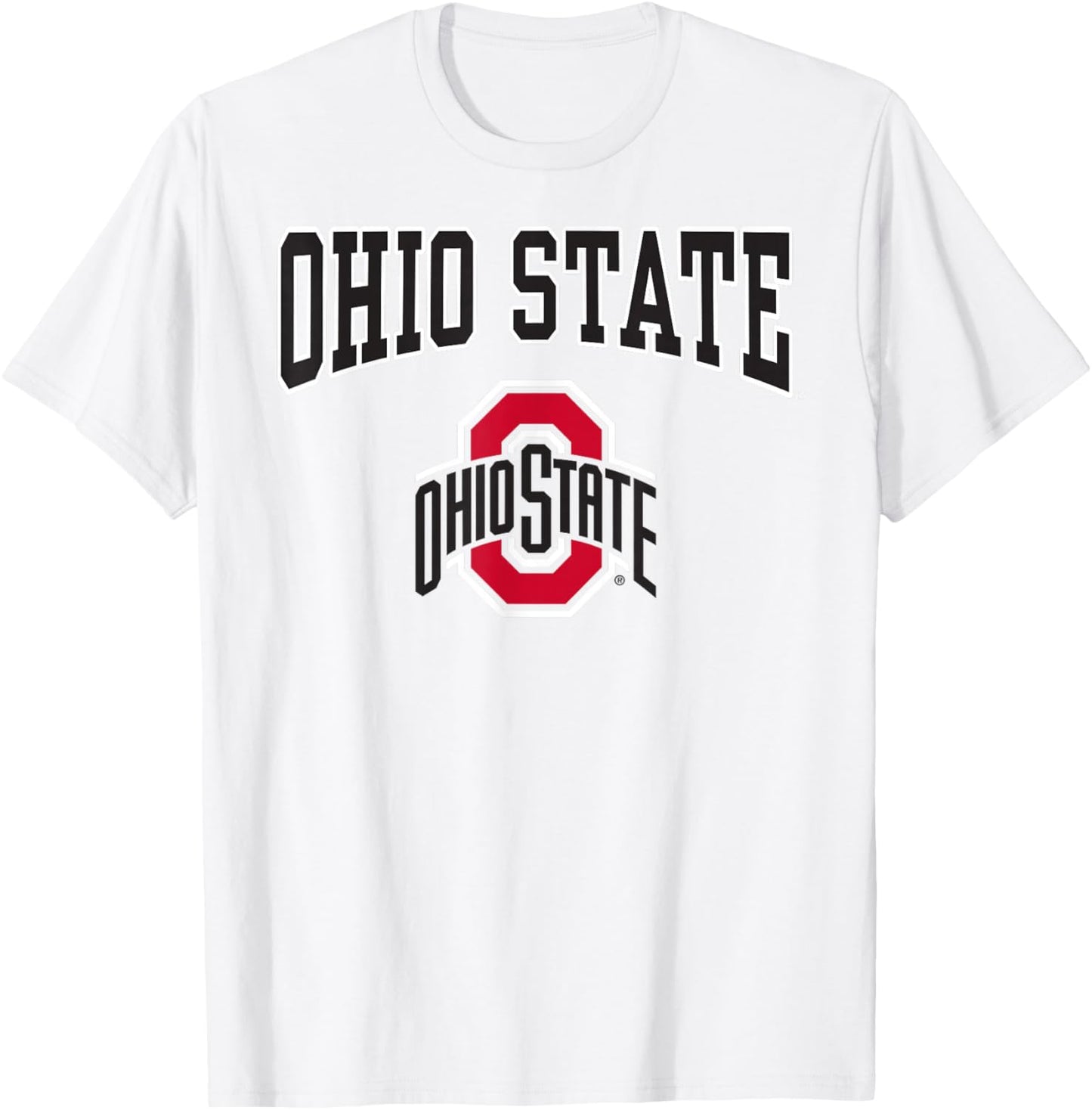 Ohio State Buckeyes Arch Logo Gray Officially Licensed T-Shirt - T-Shirt | White