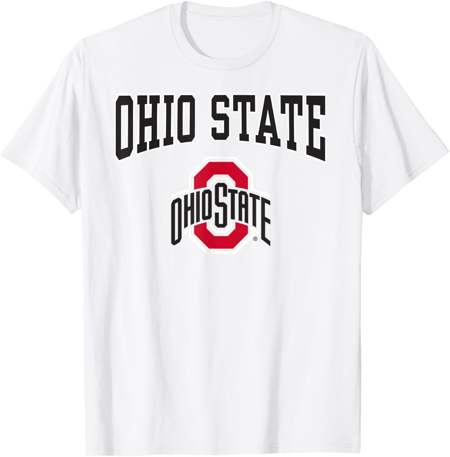 Ohio State Buckeyes Arch Logo Gray Officially Licensed T-Shirt - T-Shirt | White