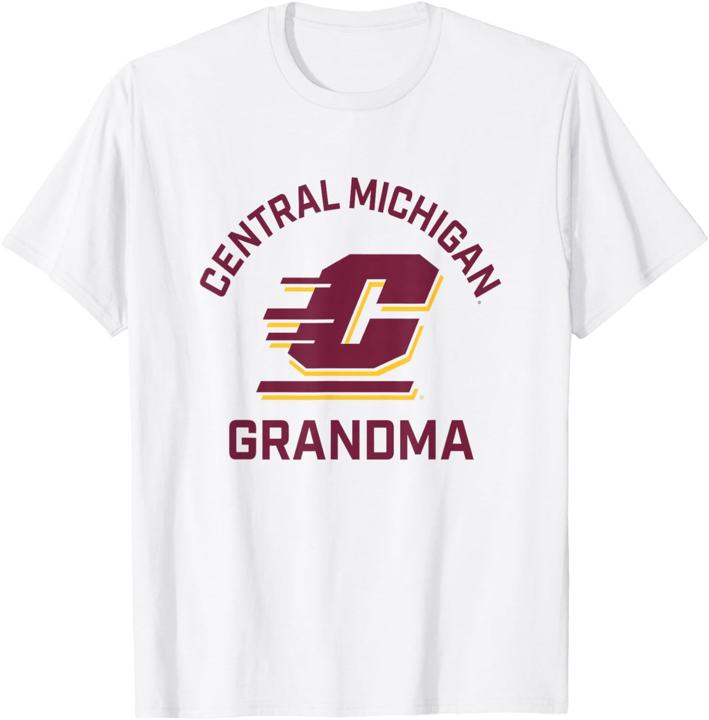 Central Michigan University CMU Chippewas Arched Grandma T-Shirt - T-Shirt | White