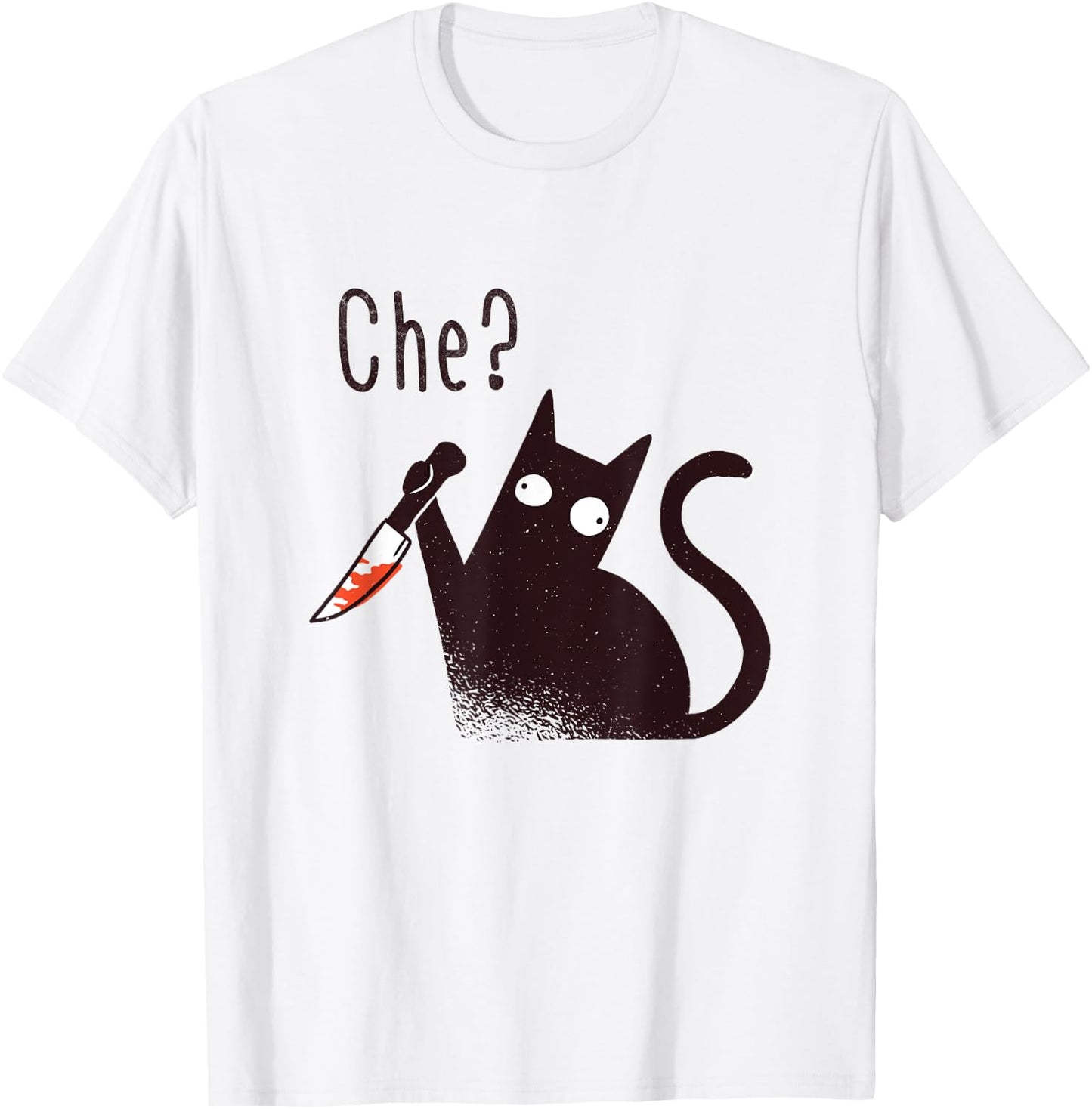 Funny Italian Language Evil Cat With A Knife Women Kids T-Shirt - T-Shirt | White