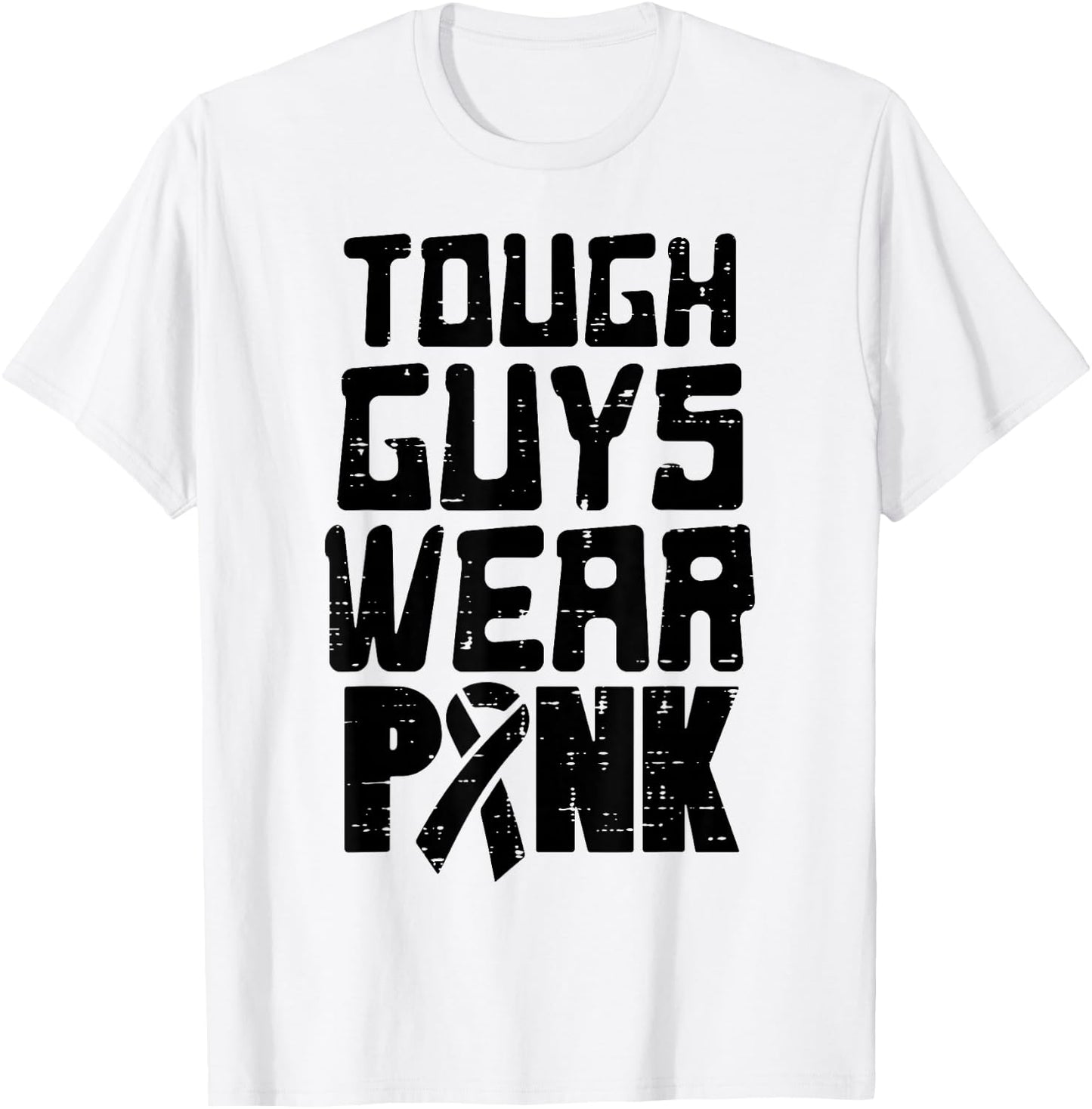 Breast Cancer Awareness Wear Pink Guys Men Boys Kids Teens T-Shirt - T-Shirt | White