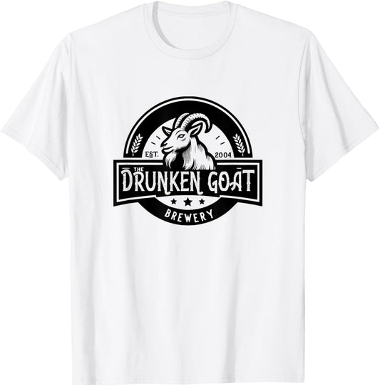 The Drunken Goat Brewery Novelty T-Shirt - T-Shirt | White