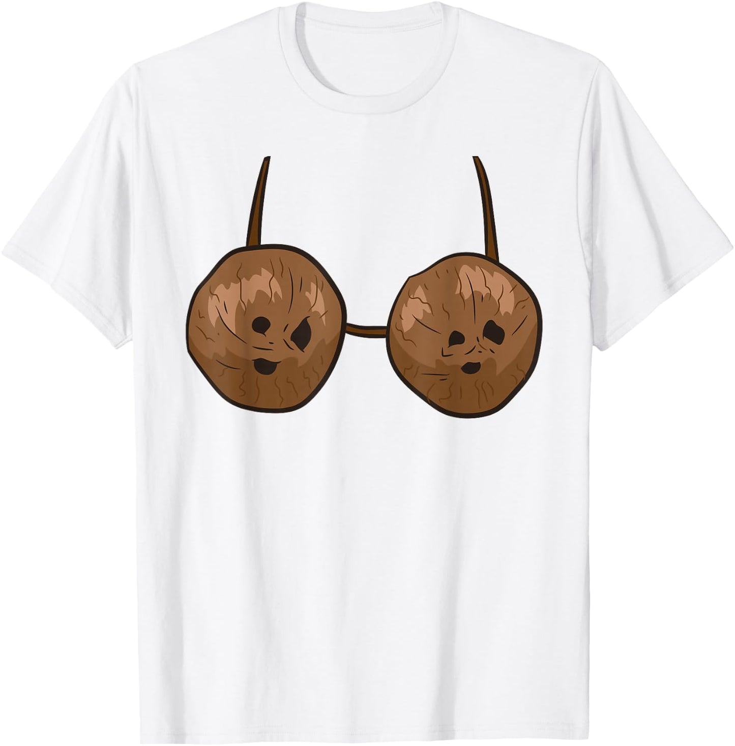 Funny Coconut Summer Coconuts Bra Funny Halloween Costume Women T-Shirt - T-Shirt | White
