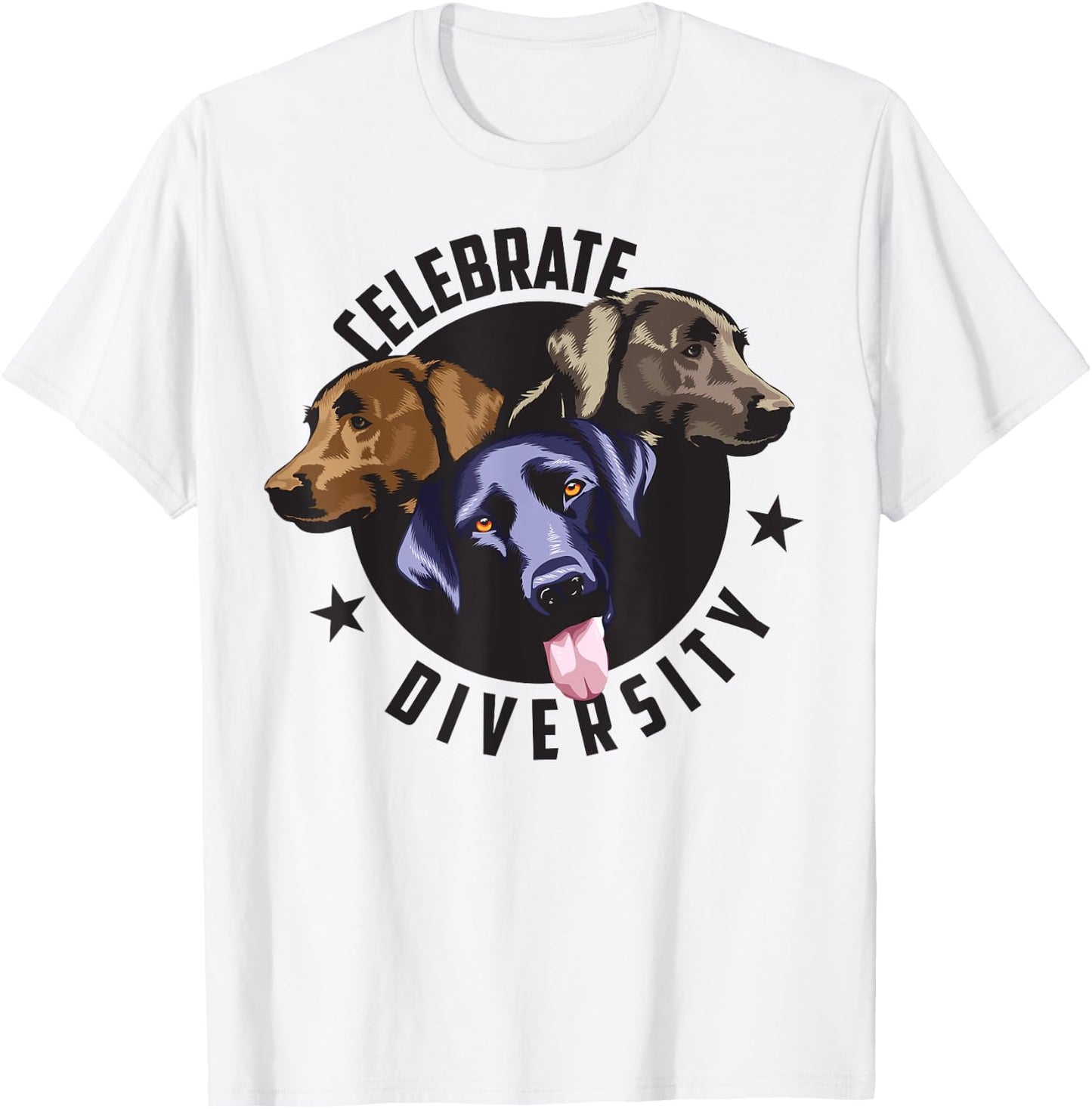 Cool Celebrate Diversity For Labrador Retriever Lovers T-Shirt - T-Shirt | White