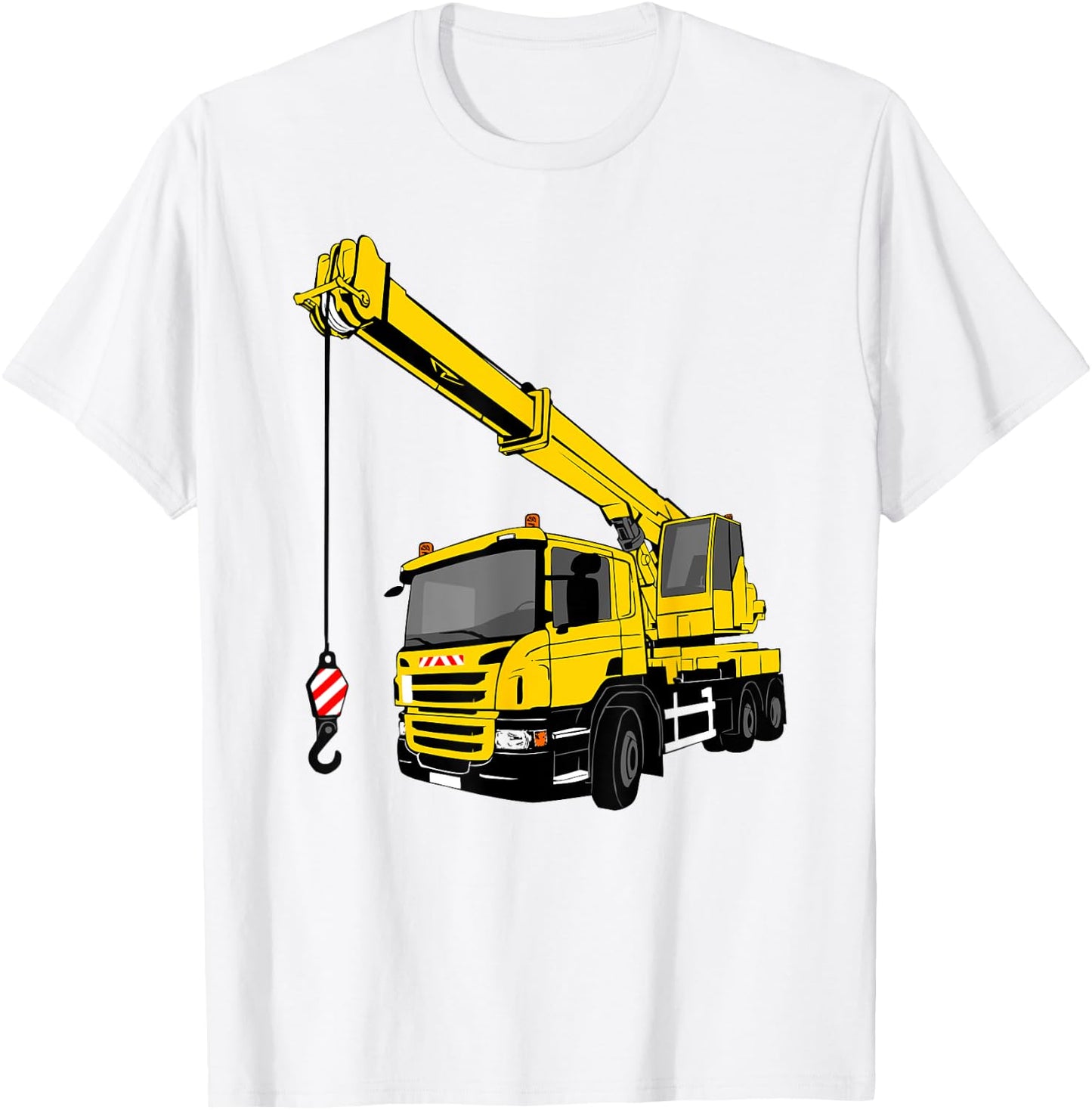 Crane car, carrane, crane, truck T-Shirt - T-Shirt | White