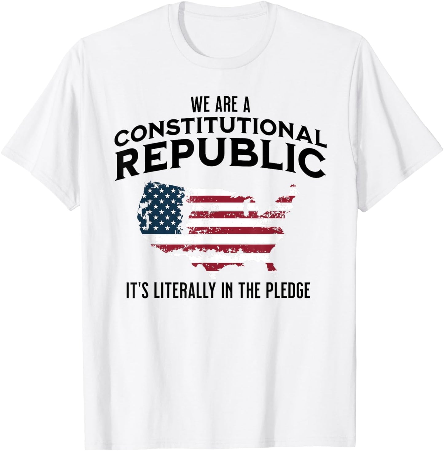 We Are A Constitutional Republic Republican Conservative T-Shirt - T-Shirt | White