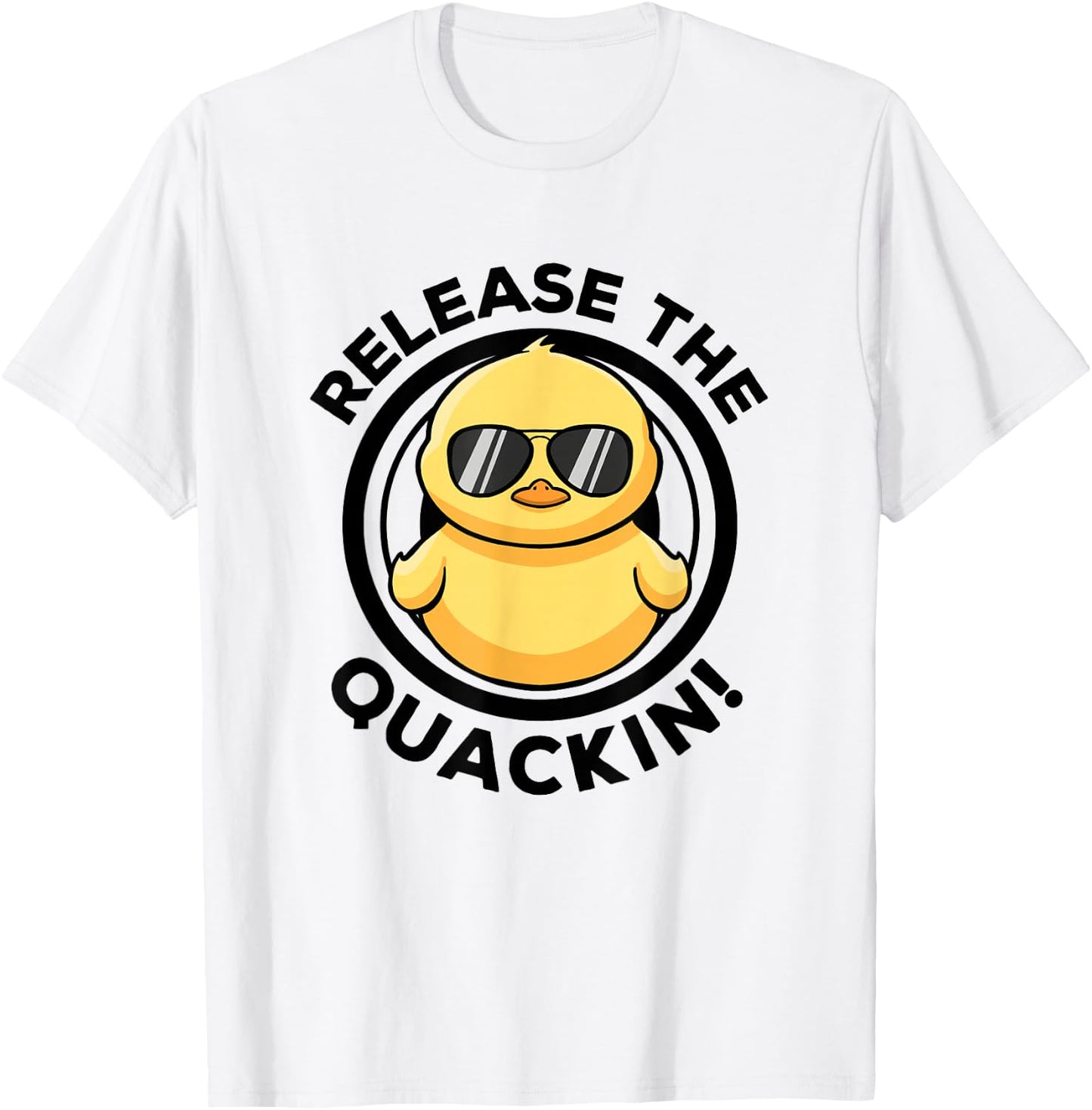 Release The Quackin I Love Duck Lovers Funny Yellow Duck T-Shirt - T-Shirt | White