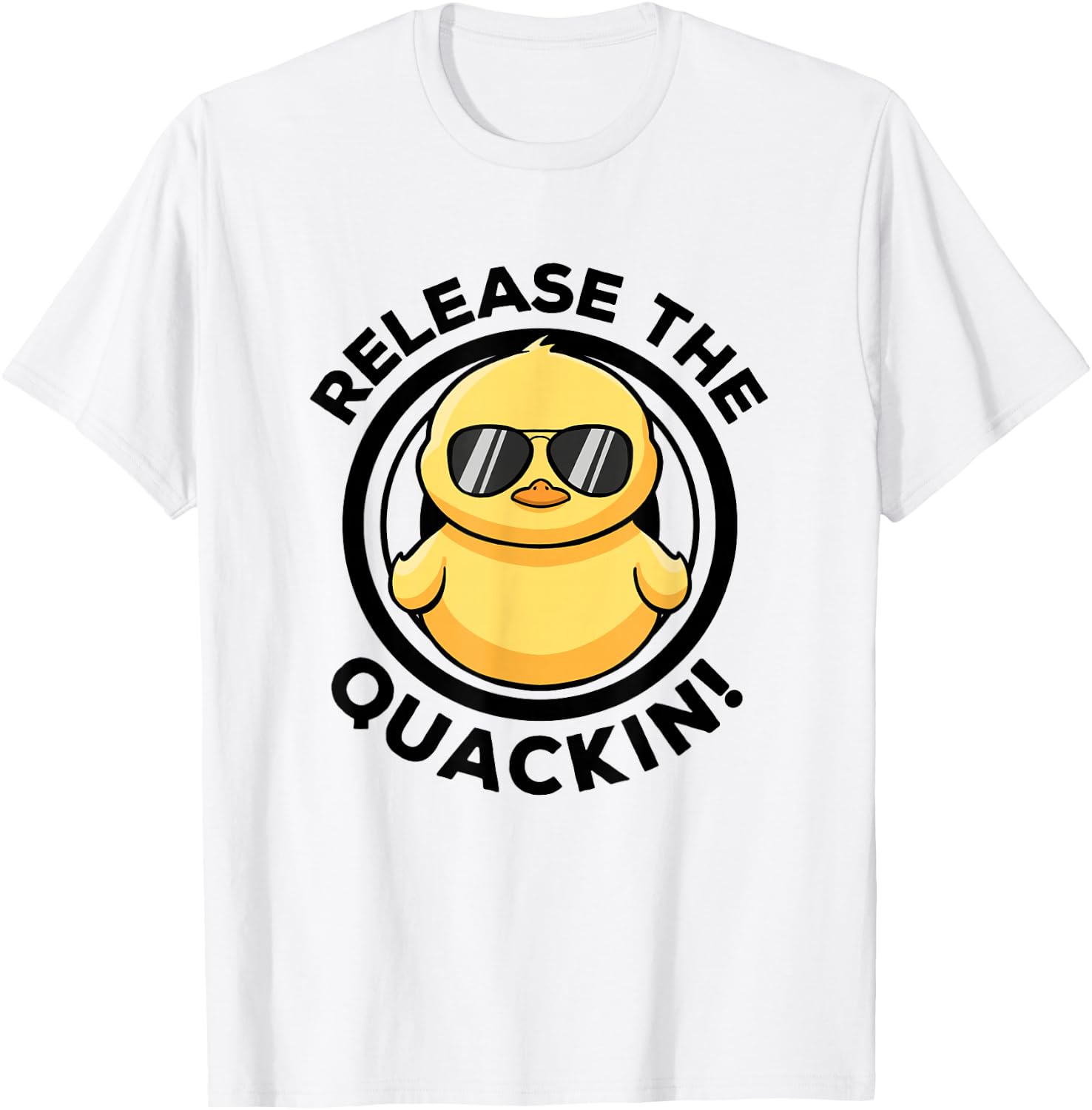 Release The Quackin I Love Duck Lovers Funny Yellow Duck T-Shirt - T-Shirt | White