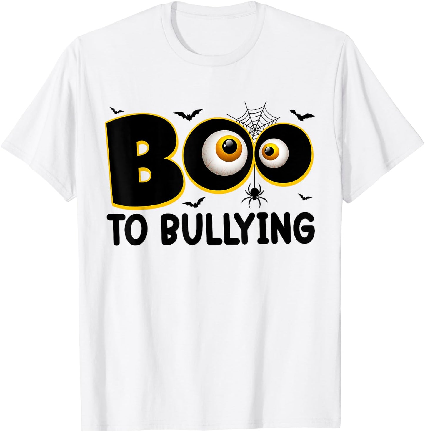 Boo To Bullying Orange Anti Bullying Unity Day Halloween Kid T-Shirt - T-Shirt | White