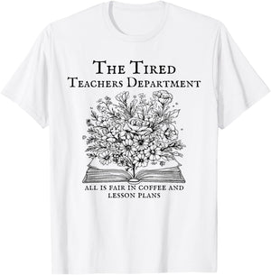The Tired Teachers Department Teacher Duty Off T-Shirt - T-Shirt | White