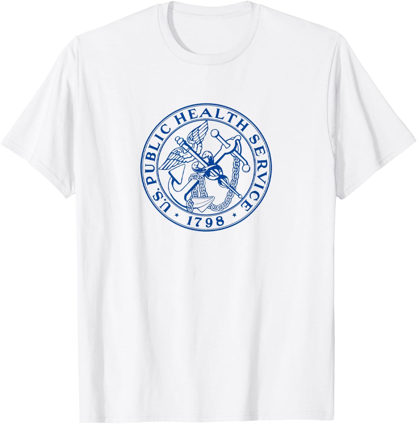 Federal PHS Shirts & Gifts US Public Health Service , Men's Grey Classic Fit Short Sleeve , Small T-Shirt - T-Shirt | White