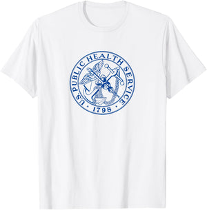Federal PHS Shirts & Gifts US Public Health Service , Men's Grey Classic Fit Short Sleeve , Small T-Shirt - T-Shirt | White