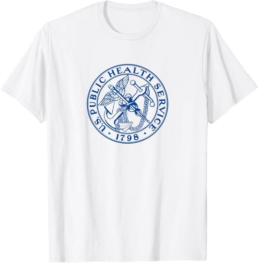 Federal PHS Shirts & Gifts US Public Health Service , Men's Grey Classic Fit Short Sleeve , Small T-Shirt - T-Shirt | White