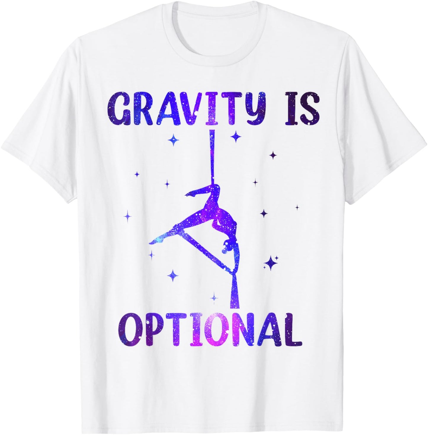Gravity is Optional Aerial Silks Hammock, Aerialist Circus T-Shirt - T-Shirt | White