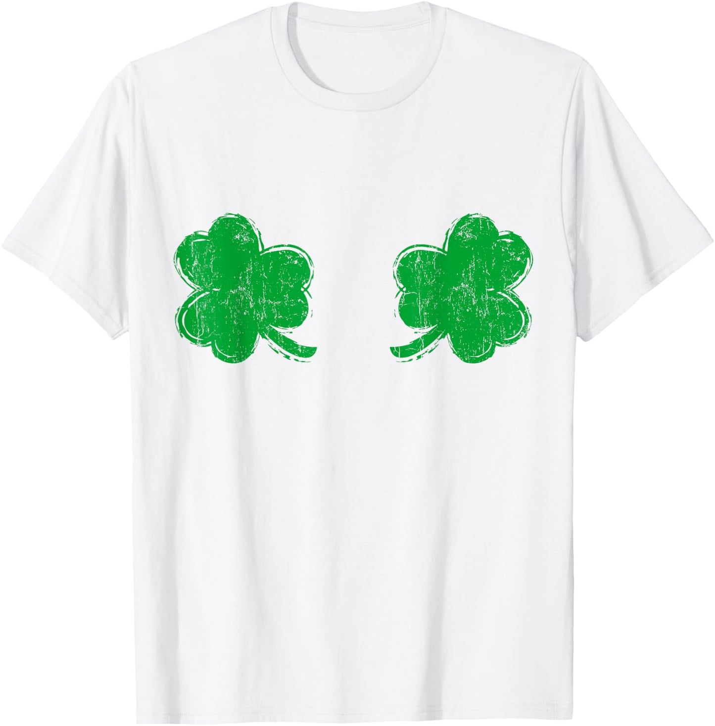 Shamrock Boobs Irish Boobies St Patricks Day Shirt T-Shirt - T-Shirt | White