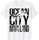 OCMD Ocean City Maryland retro vintage palm tree T-Shirt - T-Shirt | White