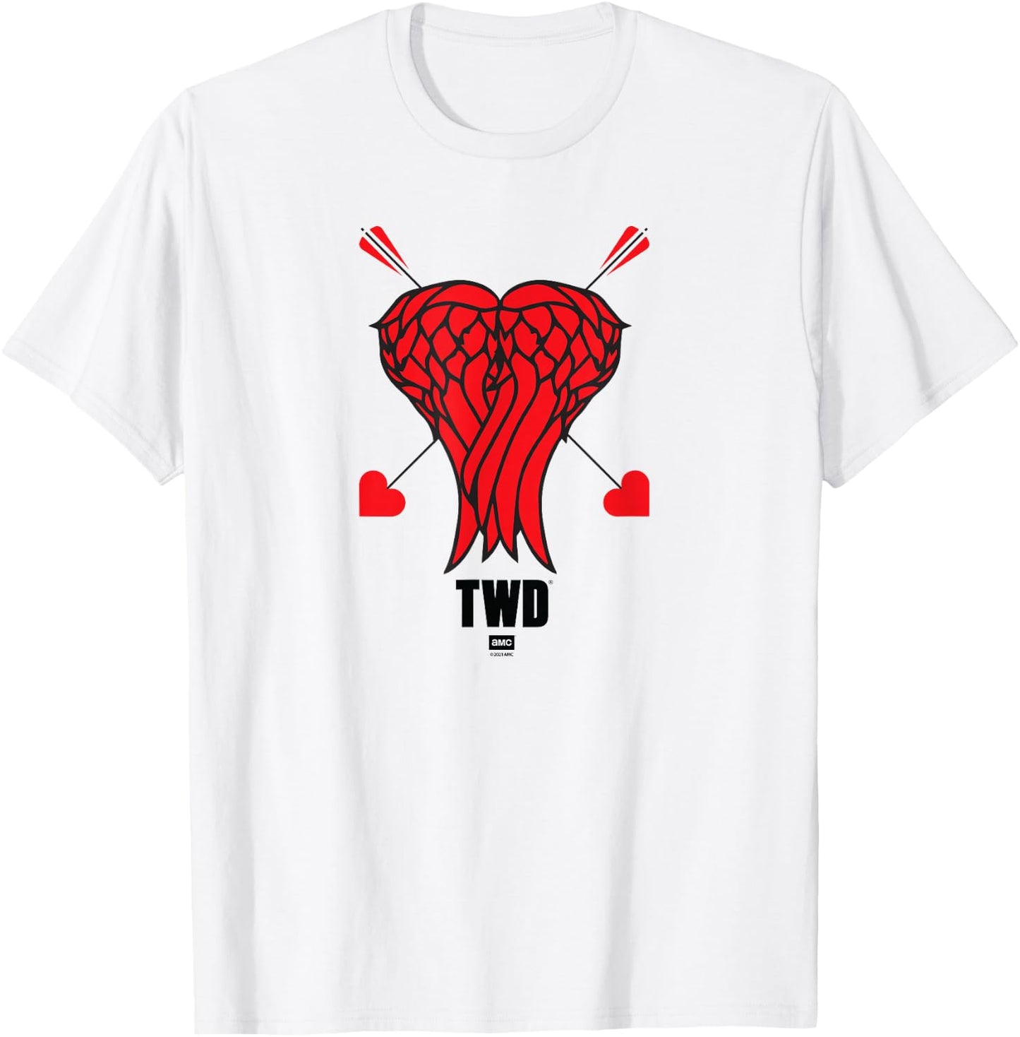 The Walking Dead Daryl Heart Wings T-Shirt - T-Shirt | White