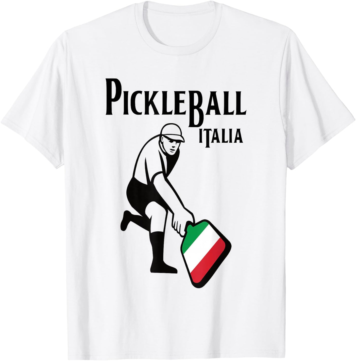 Pickleball Italia Italy Retro Vintage Design T-Shirt - T-Shirt | White