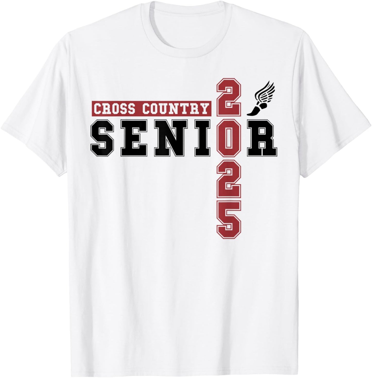 Cross Country Senior Night Senior 2025 Graduation Party 46 T-Shirt - T-Shirt | White