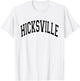 Hicksville Arched Style Orange with Black Text T-Shirt - T-Shirt | White