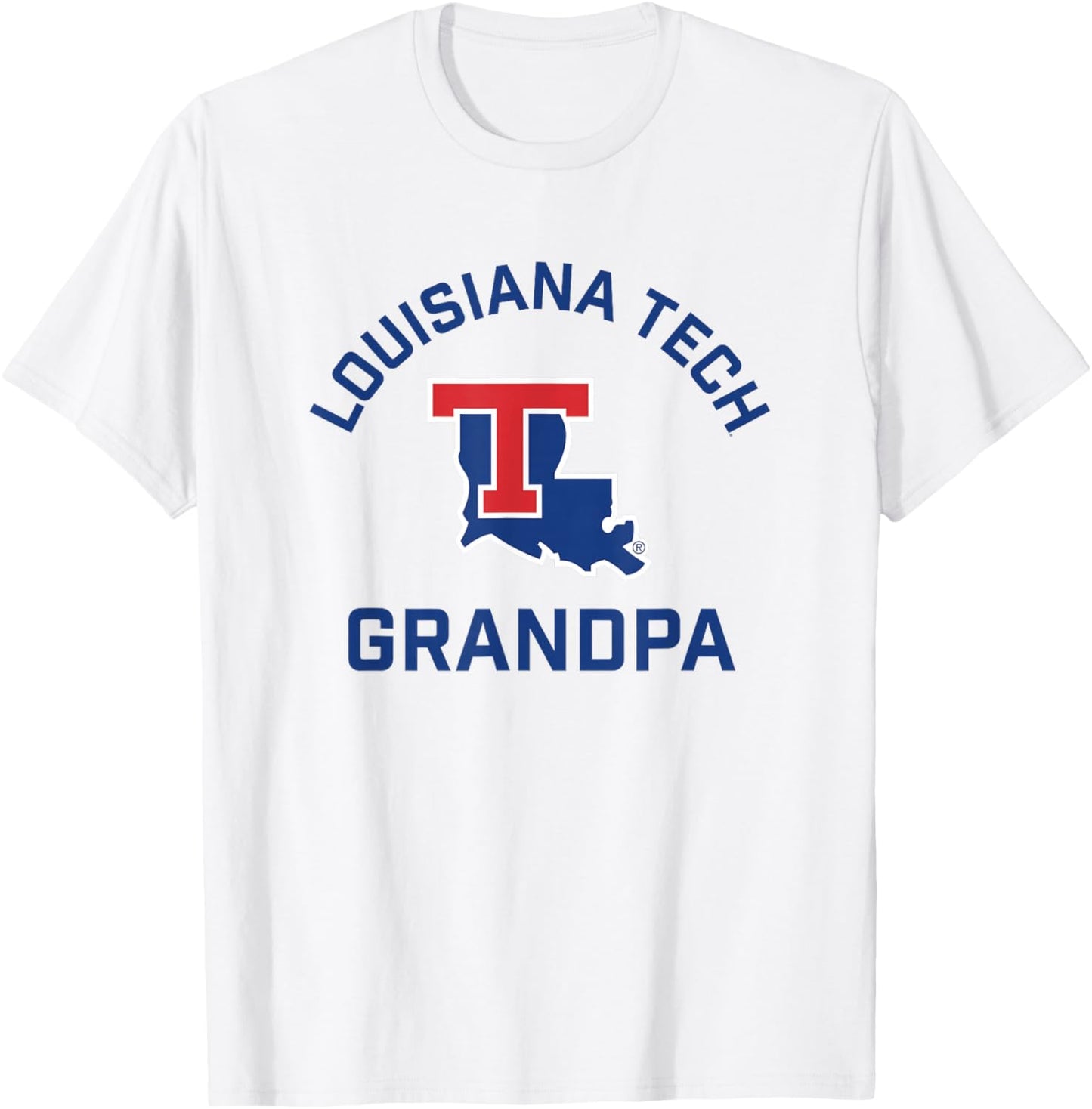 Louisiana Tech Bulldogs Arched Grandpa T-Shirt - T-Shirt | White